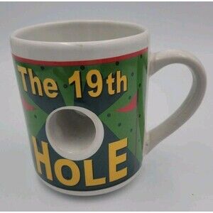 The 19th Hole Coffee Mug, golf theme, 12oz